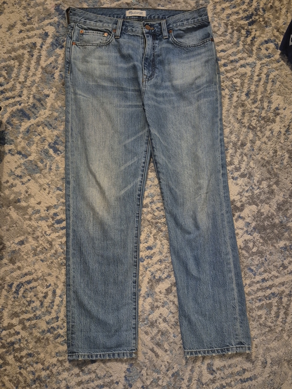 Madewell Women's Washed Blue Straight Jeans